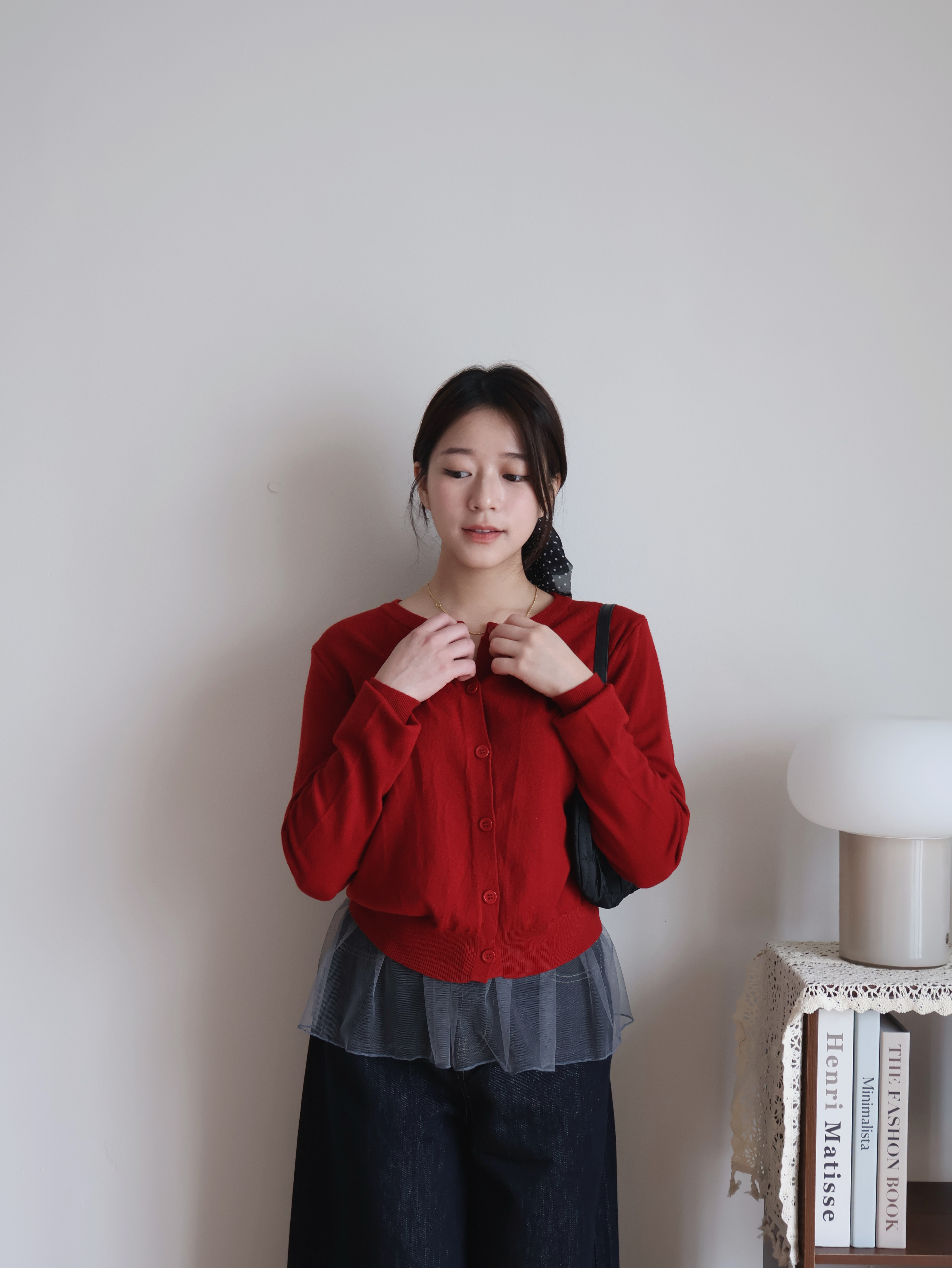 Tamie Knitted Cardigan | Red
