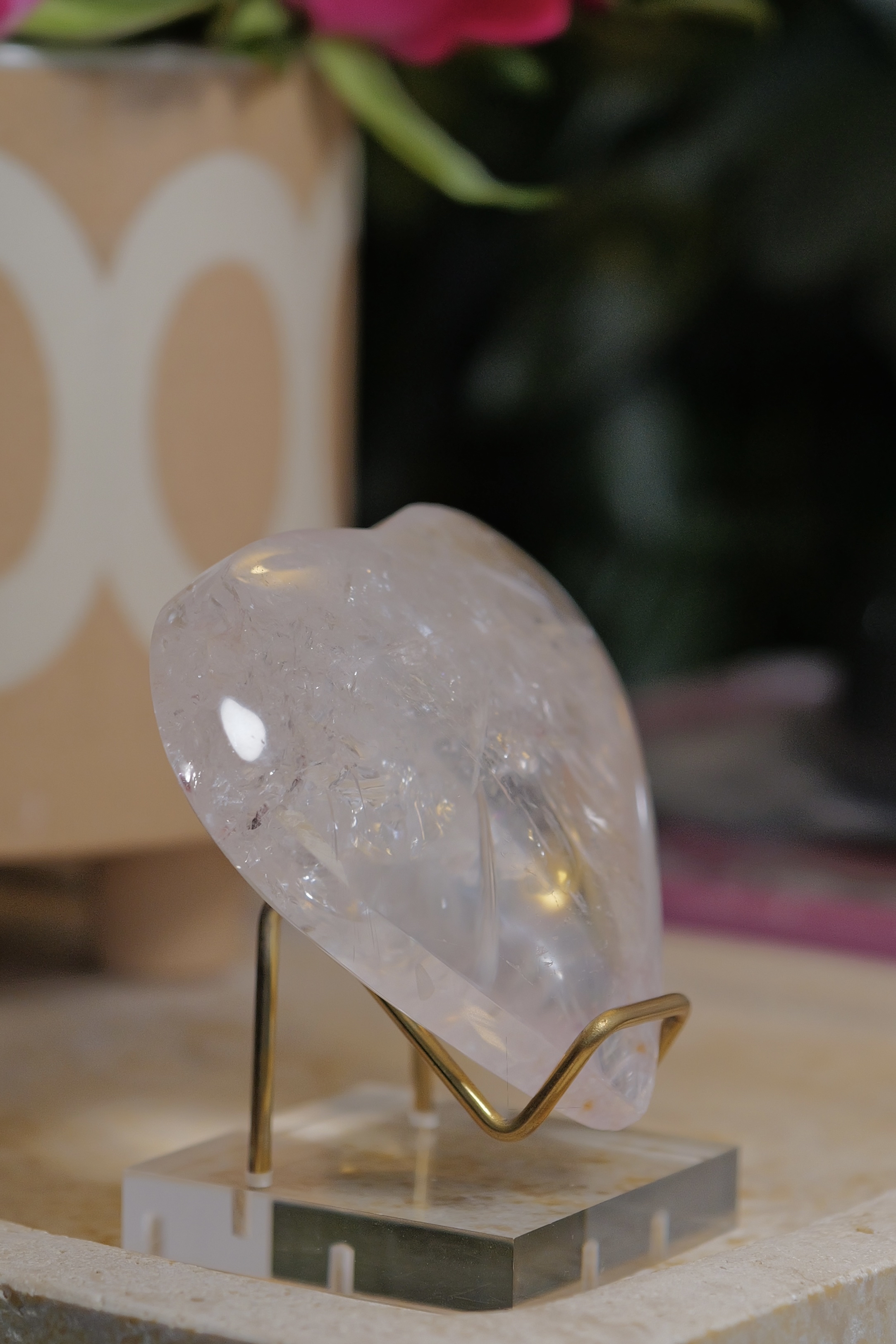 ༒8.2cm 白水晶愛心擺設༒ HE.1882CAA-RA30*AS6