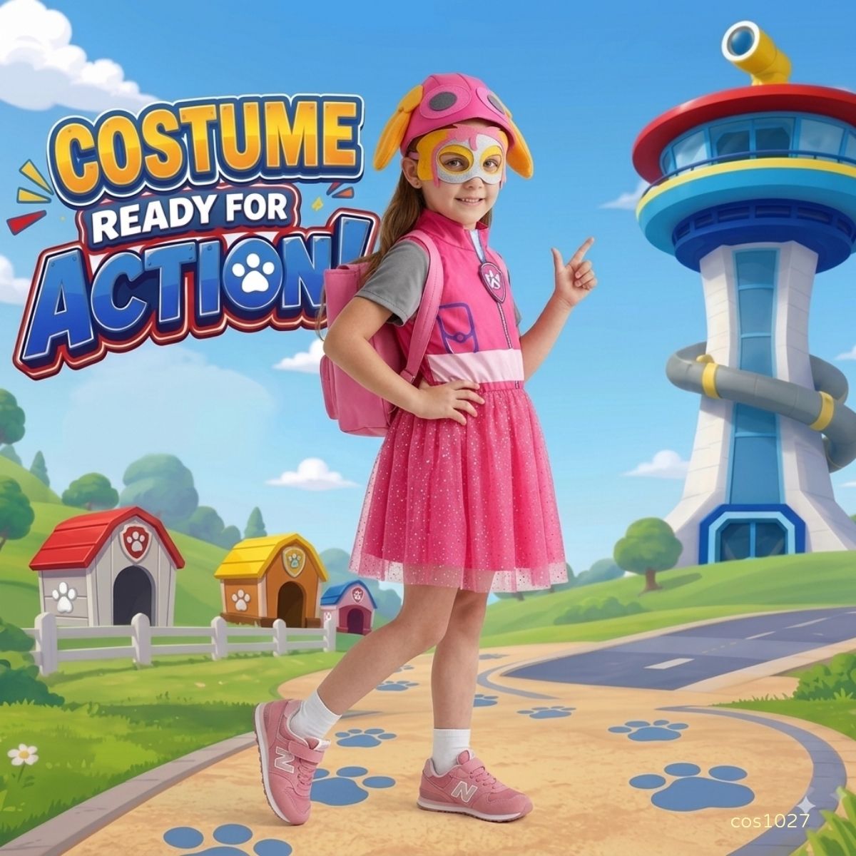 汪汪隊立大功天天服裝 Paw Patrol Skye Costume｜女童角色扮演裙｜Lets Cosplay 香港現貨