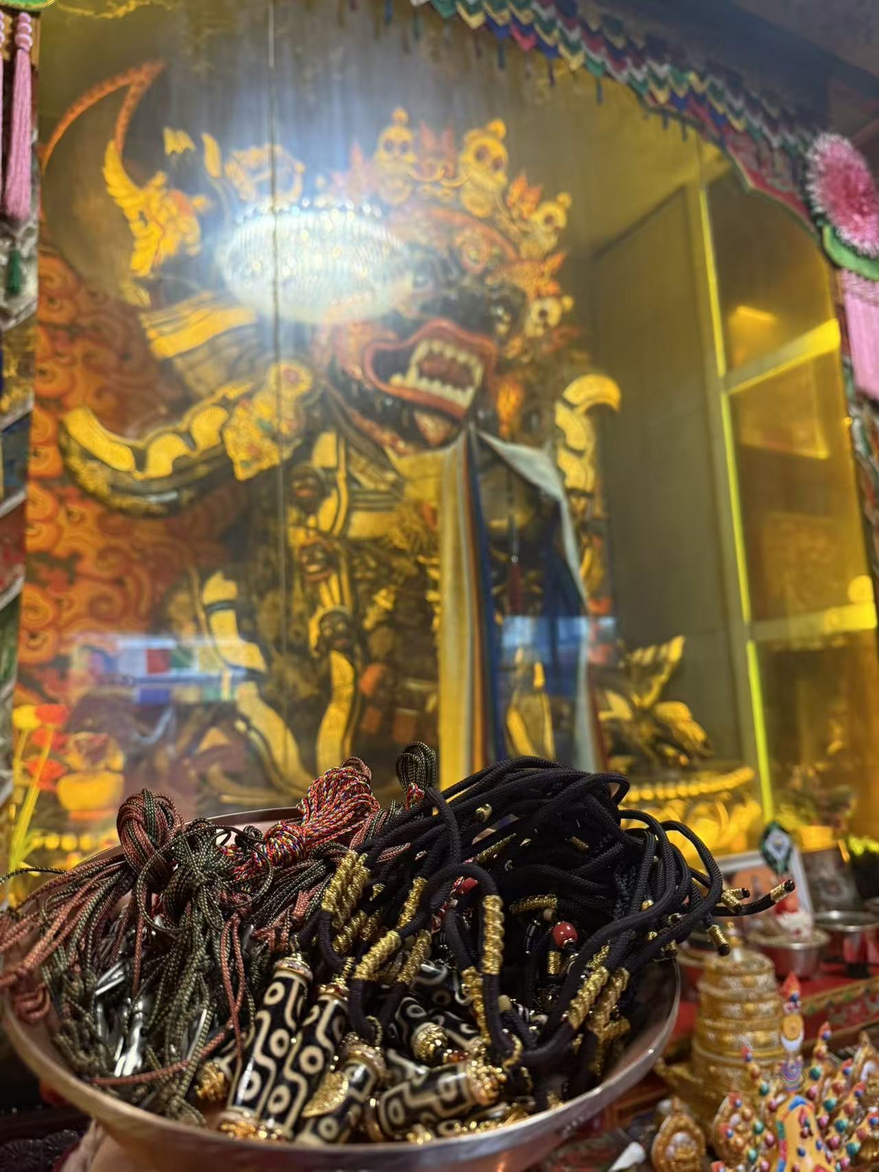 六字大明咒天珠（古廟護法殿加持）