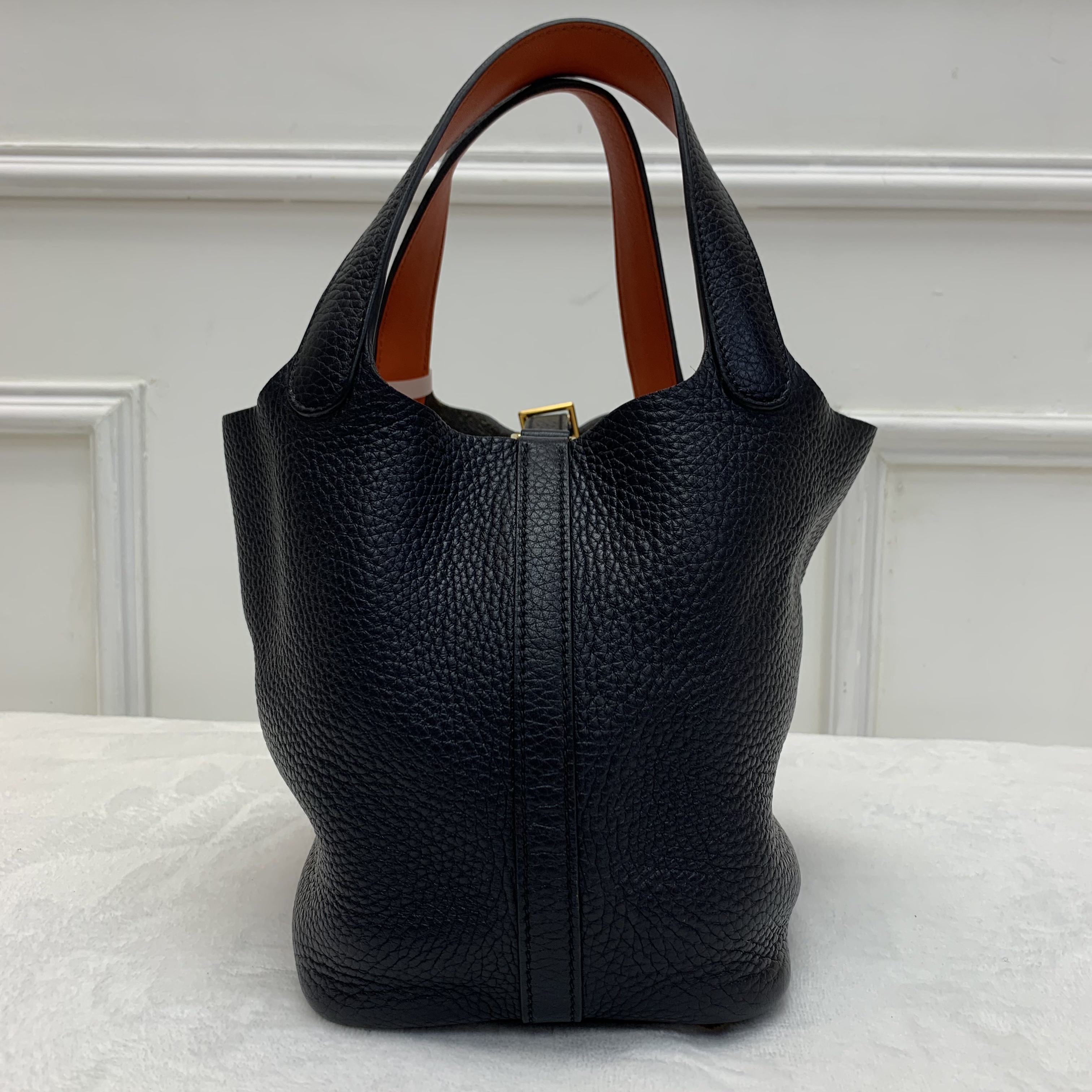 Hermes Picotin18 菜籃子18 颶風藍配金扣