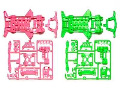Super XX Fluorescent-Color Chassis Set (Pink & Green)