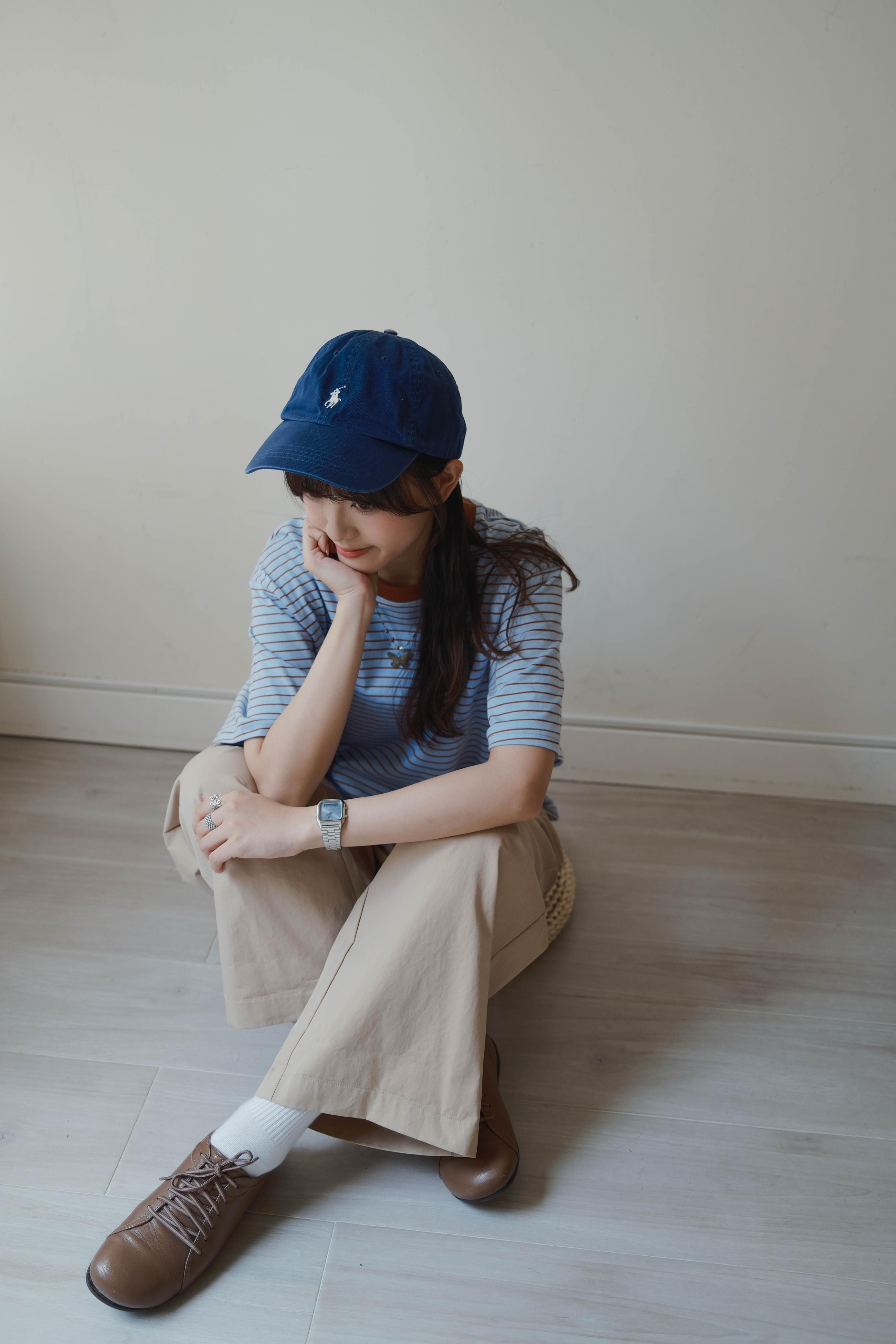 撞色橫間寬鬆Tee (三色)