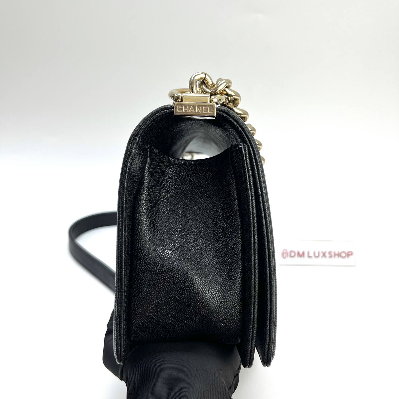 Chanel Boy Black Caviar Medium GHW (Serial 28)