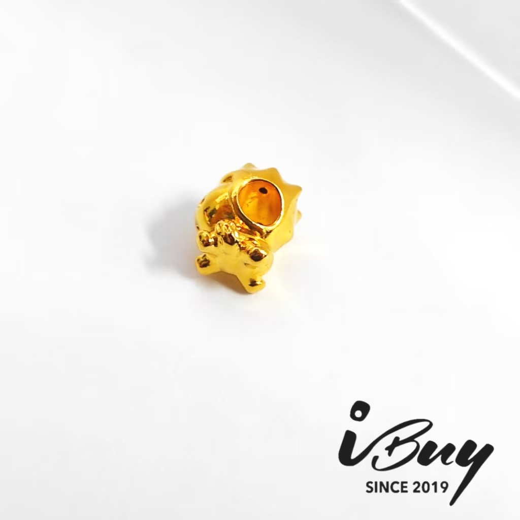 916 GOLD DINOSAUR CRAYON SHIN-CHAN CHARM BEAD 916金 恐龙蜡笔小新串咀