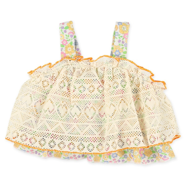 🇯🇵預訂 日本直送🇯🇵兩色花卉滿印蕾絲吊帶分體泳衣