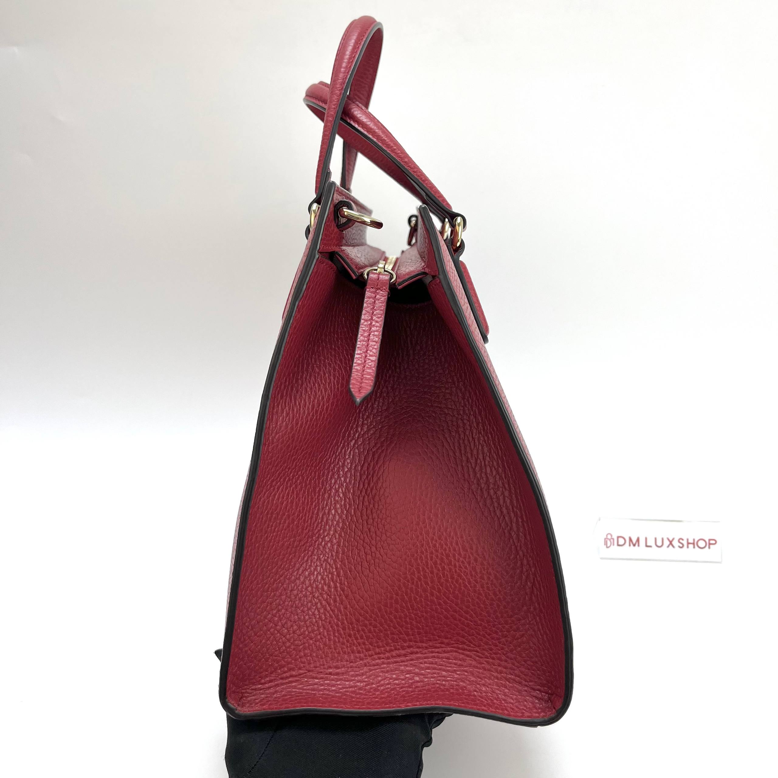 Gucci Red Interlocking GG Soho Top Handle Tote
