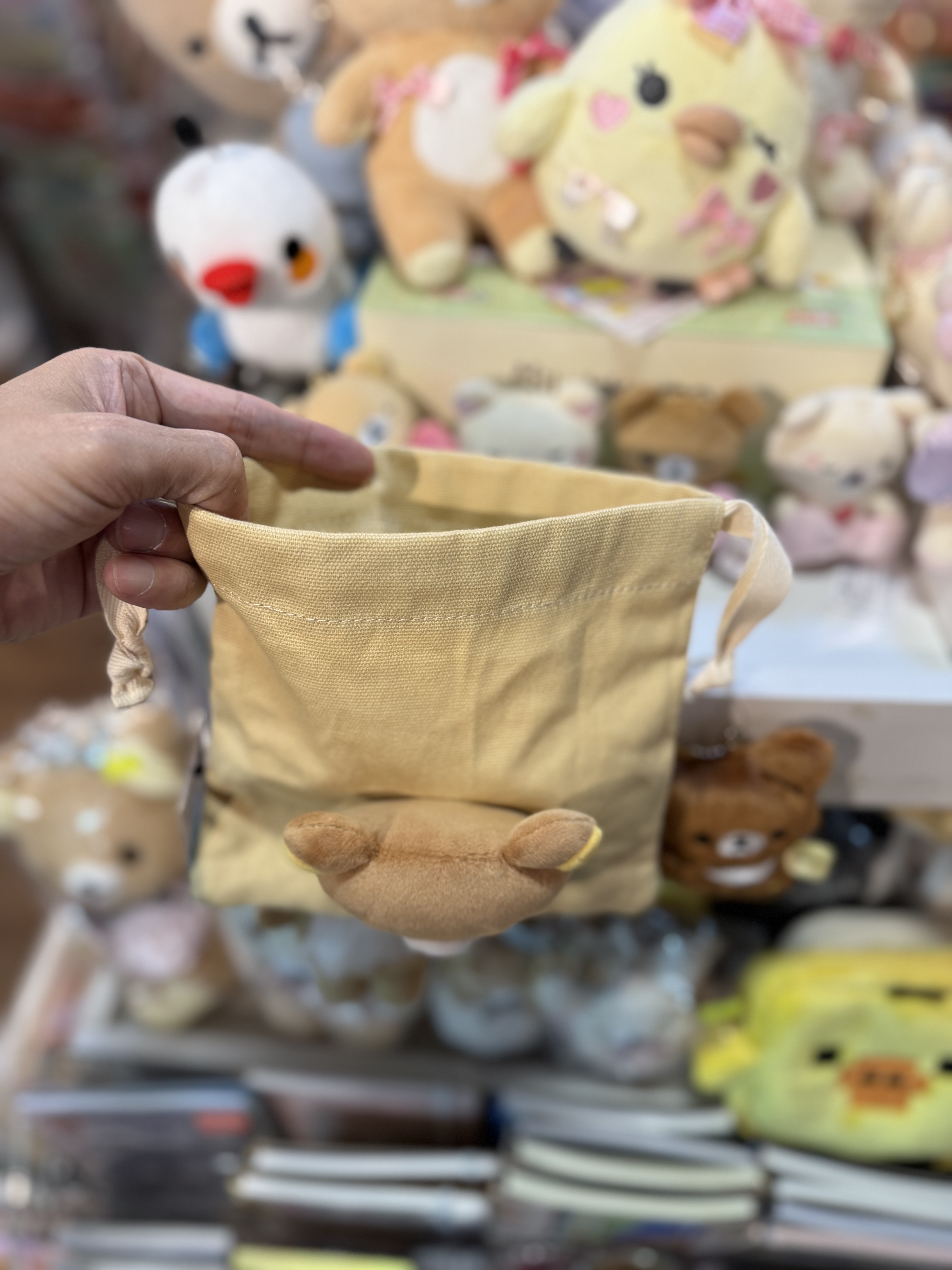 《現貨》全新日本專店限定 Rilakkuma立體頭仔索袋