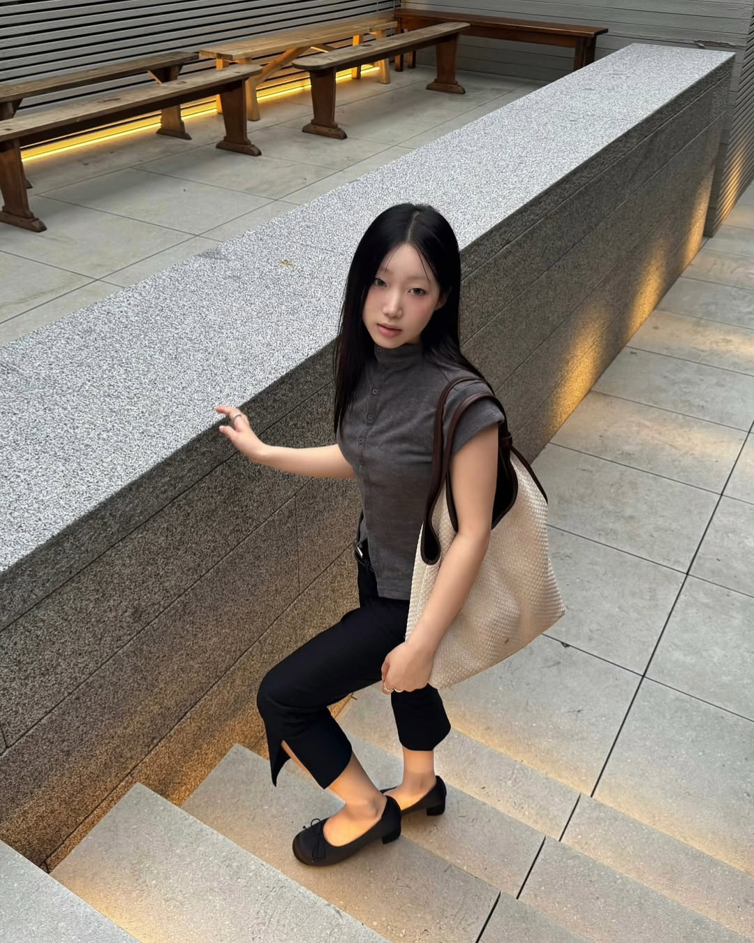 Stand oil Ringo Bag｜雙面手袋 (編織/皮革)