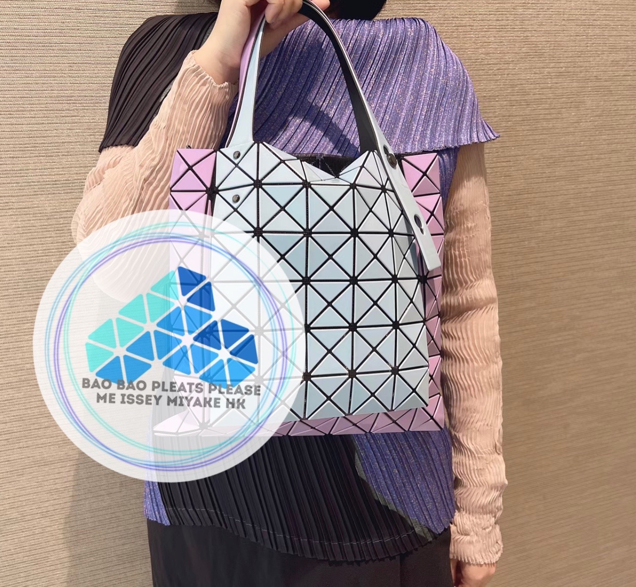 BAO BAO 亮面雙色雙袋7x7 kangaroo tote bag 
