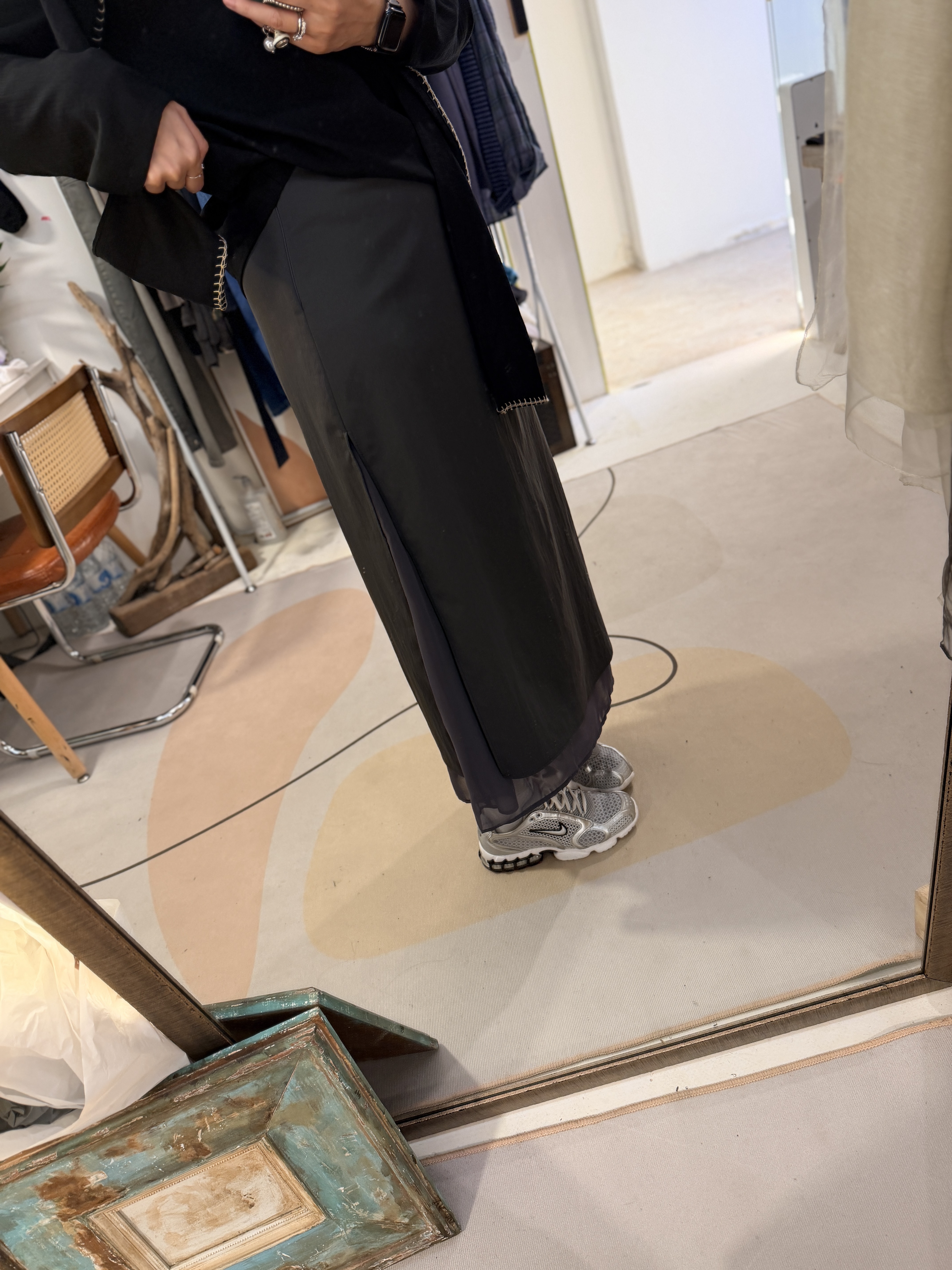 Layering see-though skirt