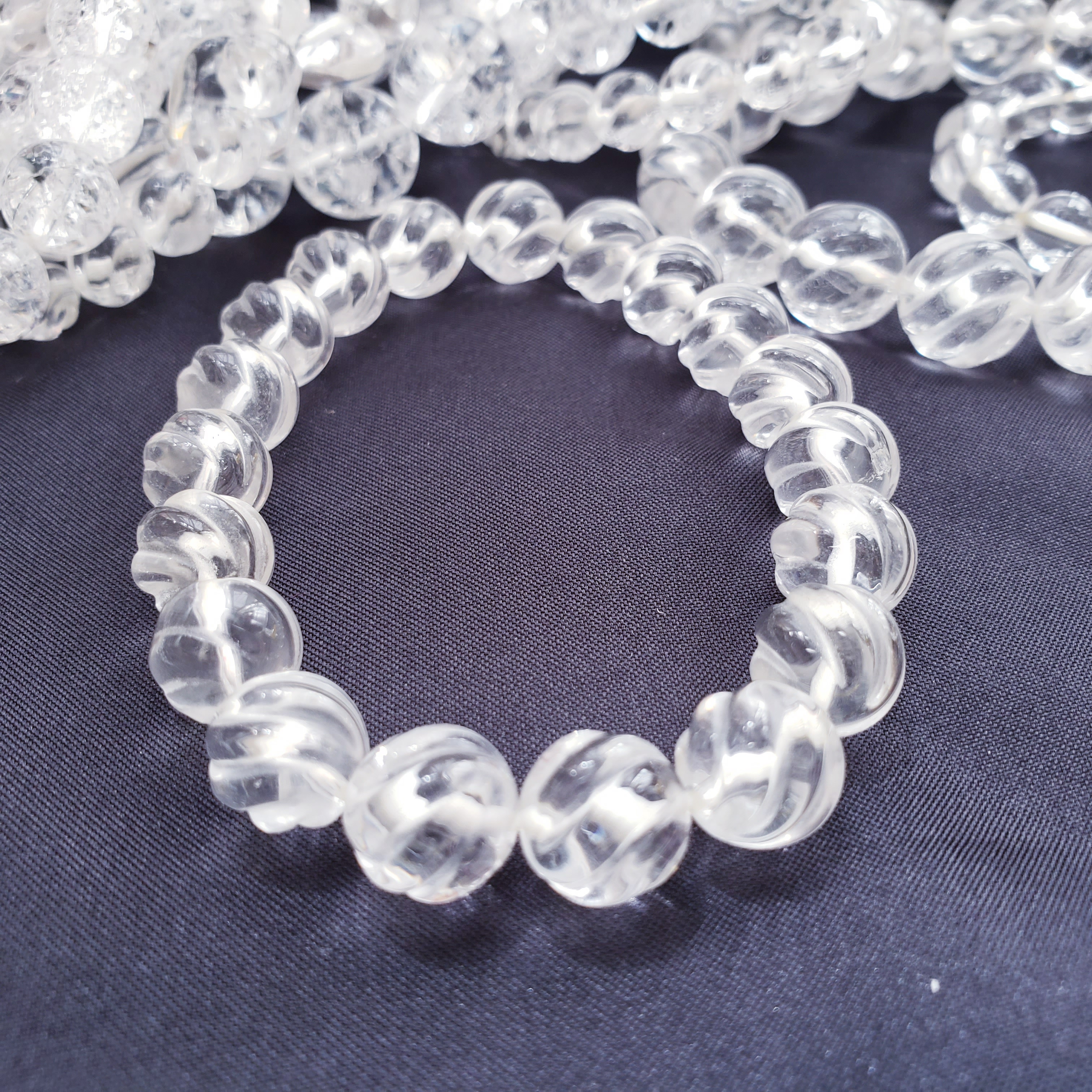 白水晶斜紋手串(Clear Quartz)