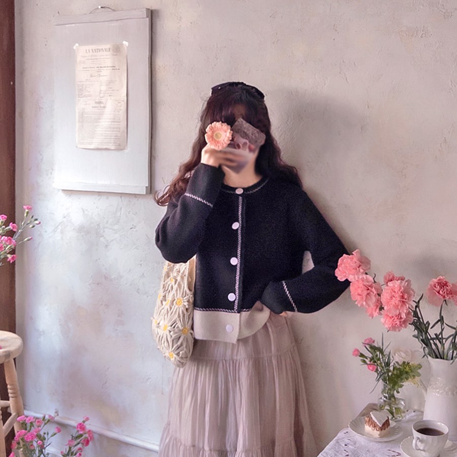 ❥Gemma 撞色外套。 