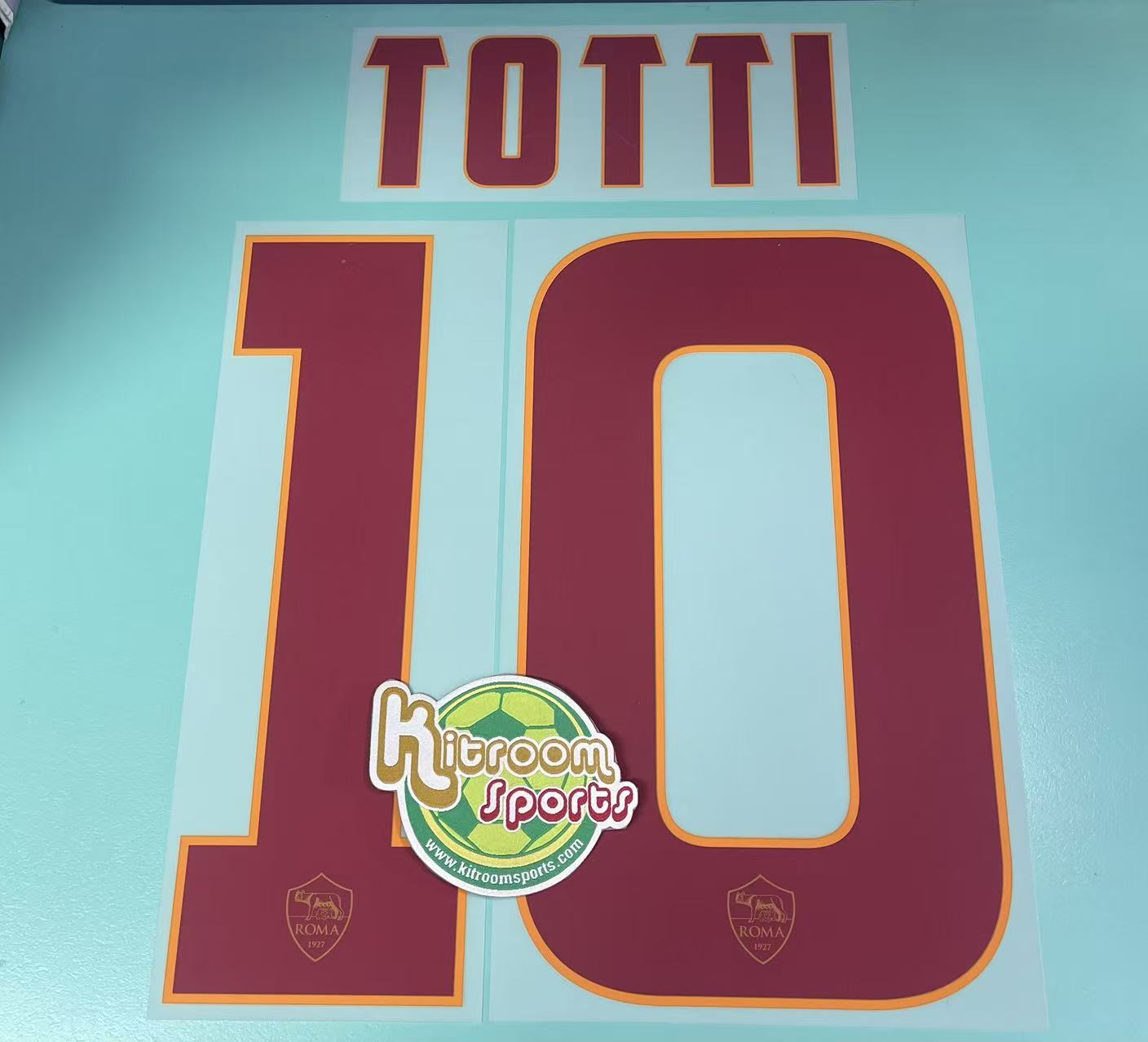 2014-15 Roma Away Nameset #10 TOTTI