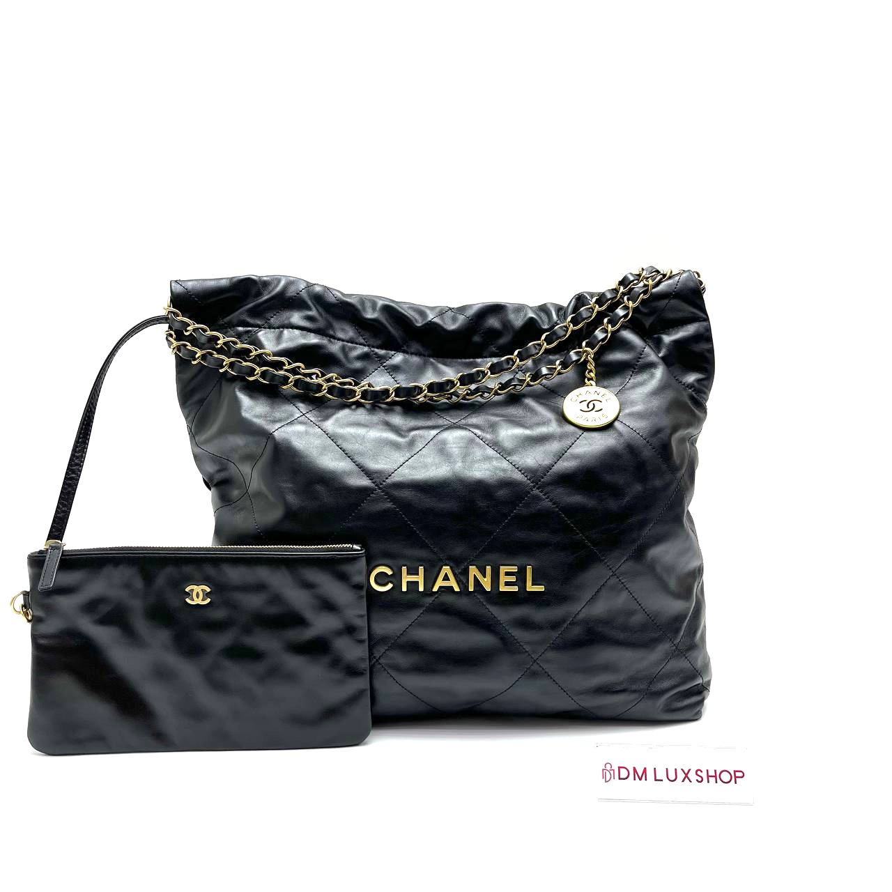 Chanel 22 Medium Black Handbag GHW