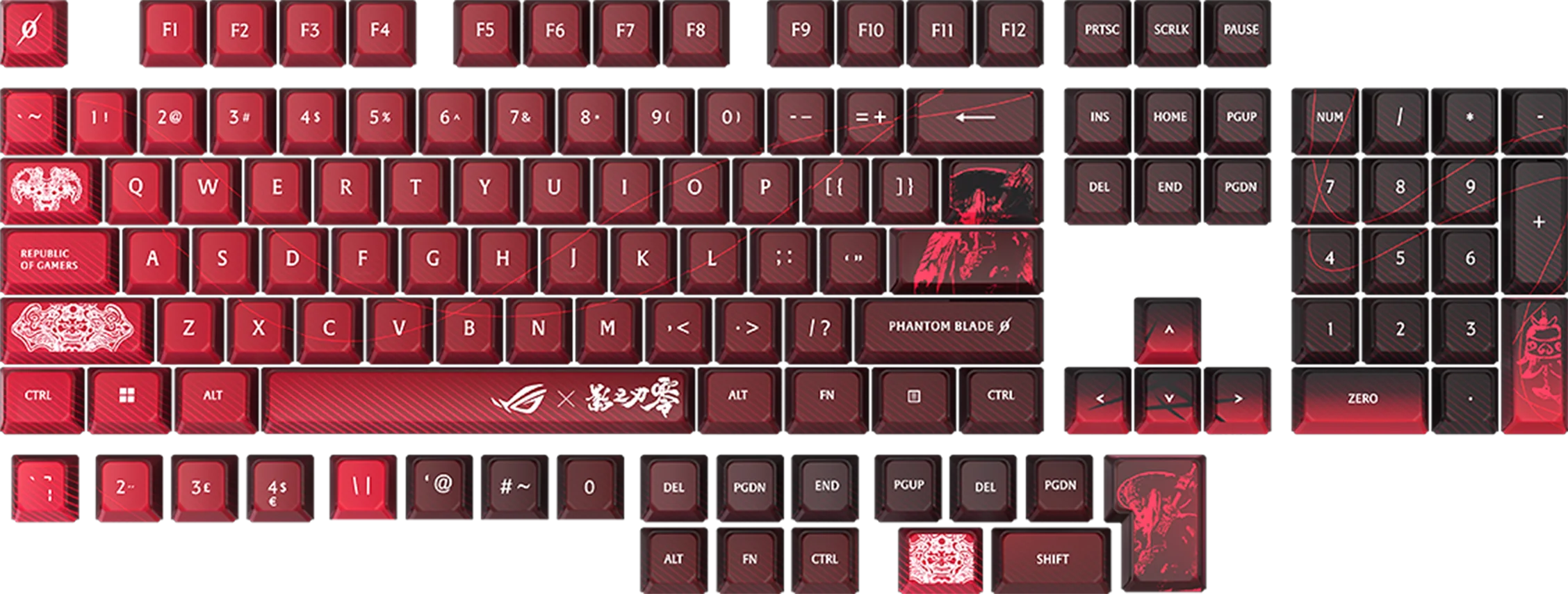 ASUS ROG Keycap Set 幻刃零式 Phantom Blade Zero Edition