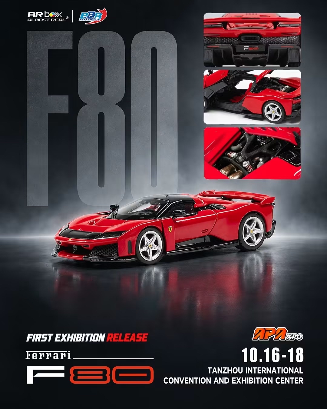 （預訂 Pre Order) BBR x AR Box (BBR64001A / BBR64001A1） BBR F80  Rosa corsa silv wheel / blk wheel