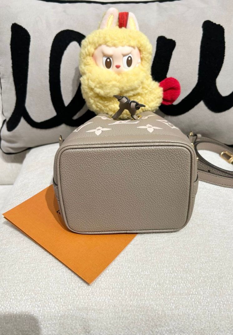 Lv Nano noe M46291 Bicolor Monogram Empreinte Leather 100%Authentic,98%New ✅專門店收據✅塵袋✅Box