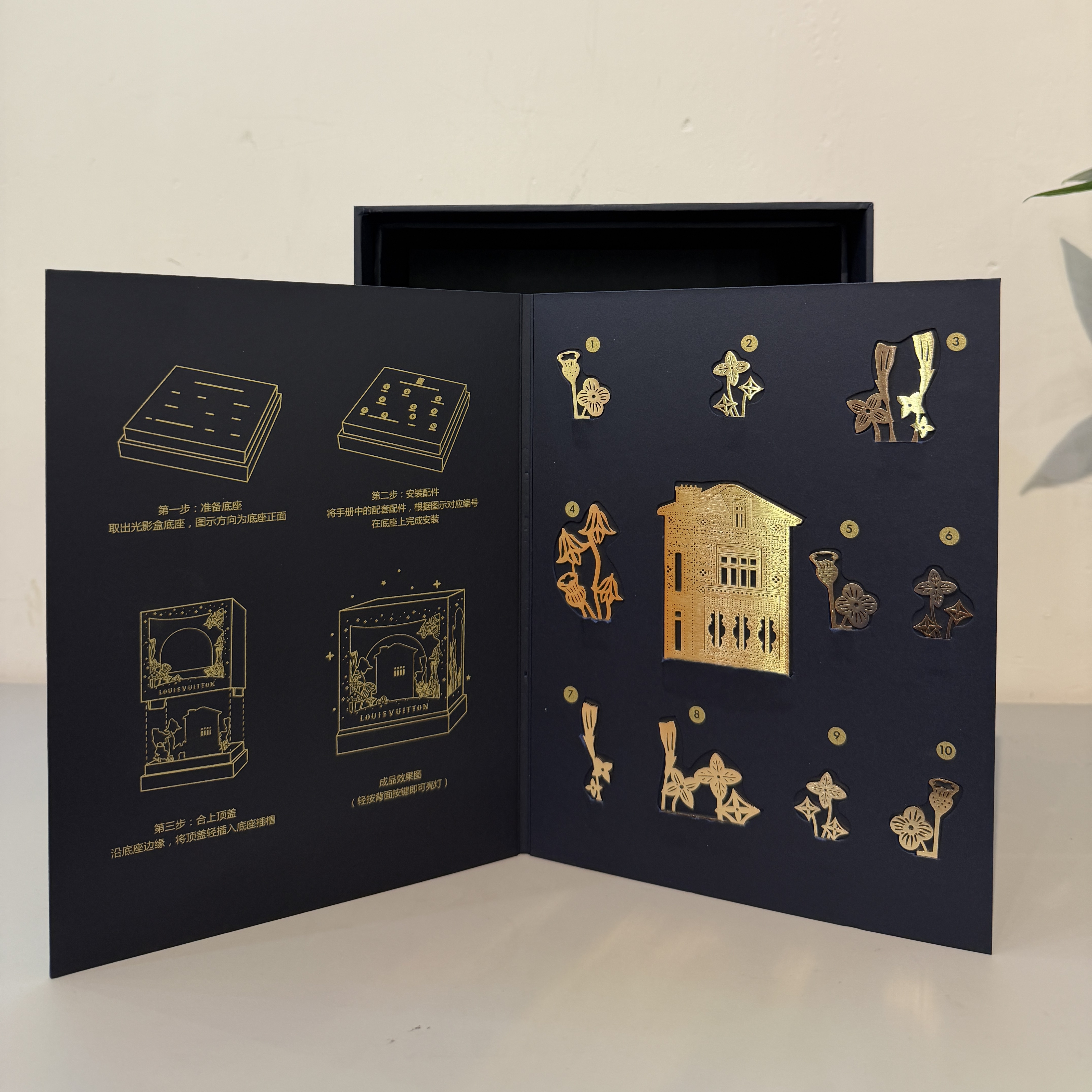 LOUIS VUITTON VIP VIC 聖誕限定立體金屬光影禮盒可充電式小夜燈 