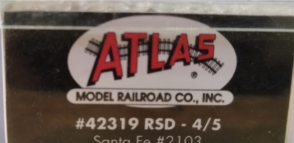 Atlas N' RSD-4/5 Santa Fe #2103 Black/Silver "Zebra Stripe" w/OB