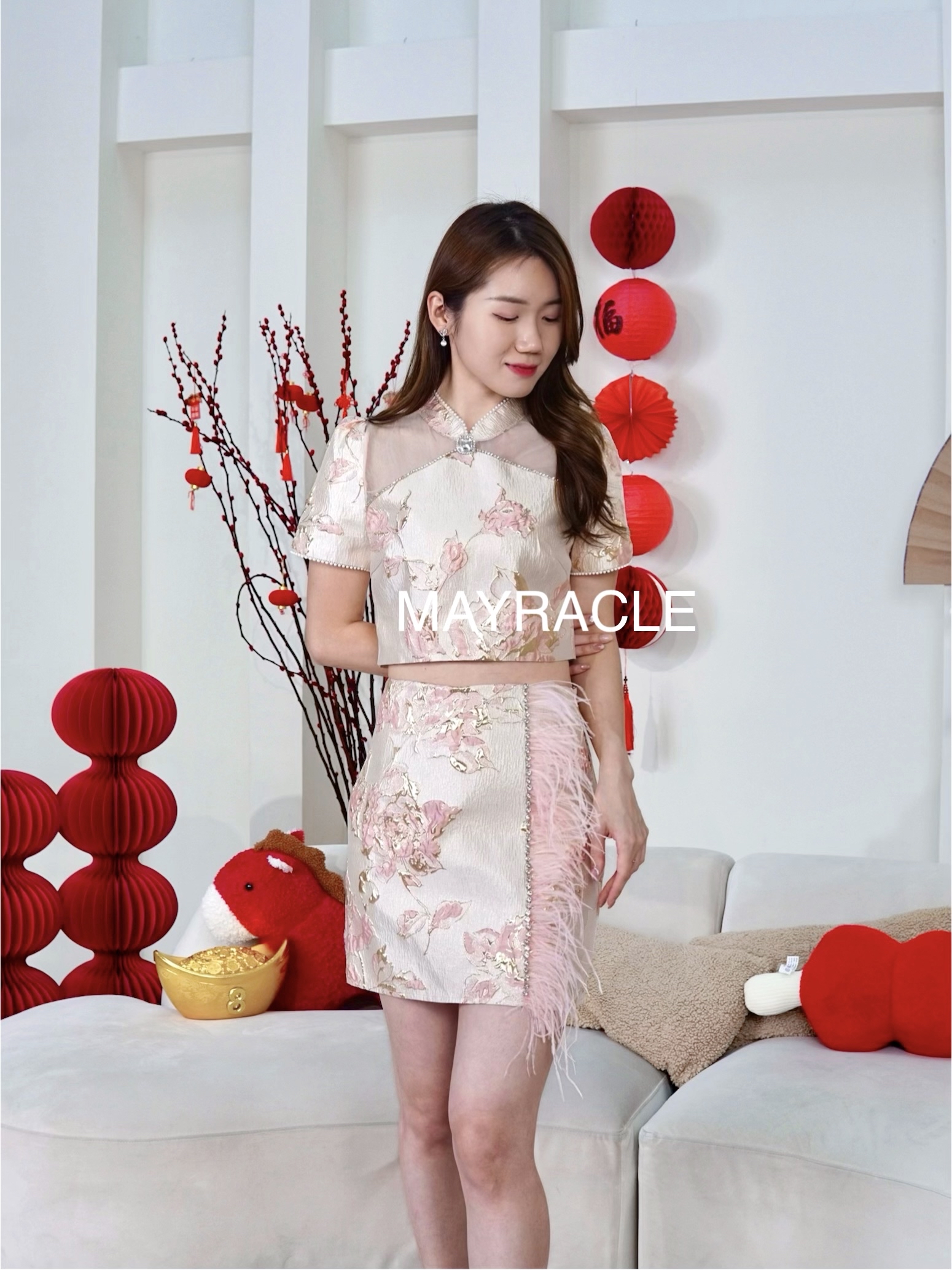 [PRE-ORDER] CNY 2027 Shun (顺) Top + Skort Set
