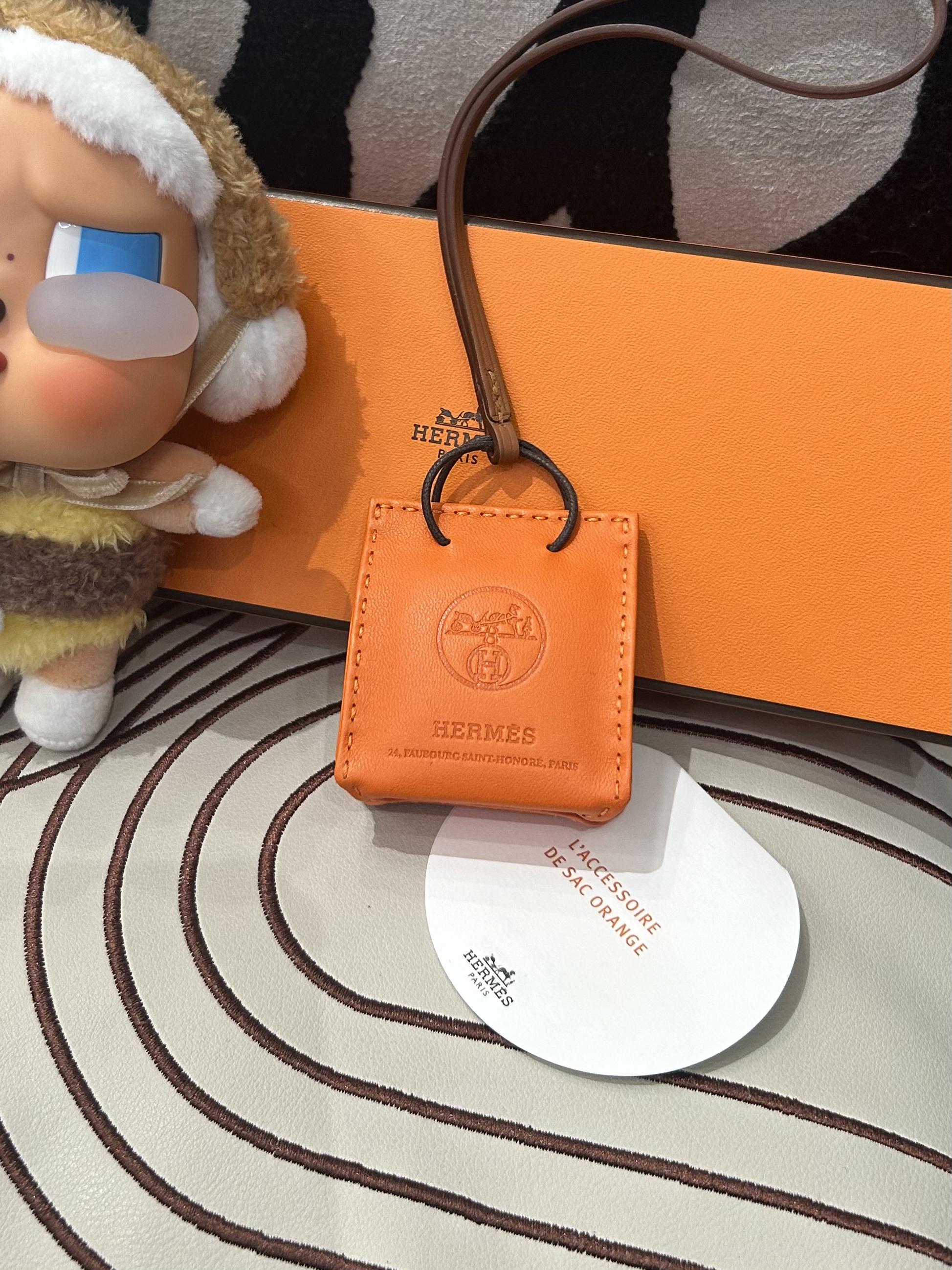 未使用品 Hermes shopping bag charm 100%Authentic,UNUSED未使用品 ✅box 