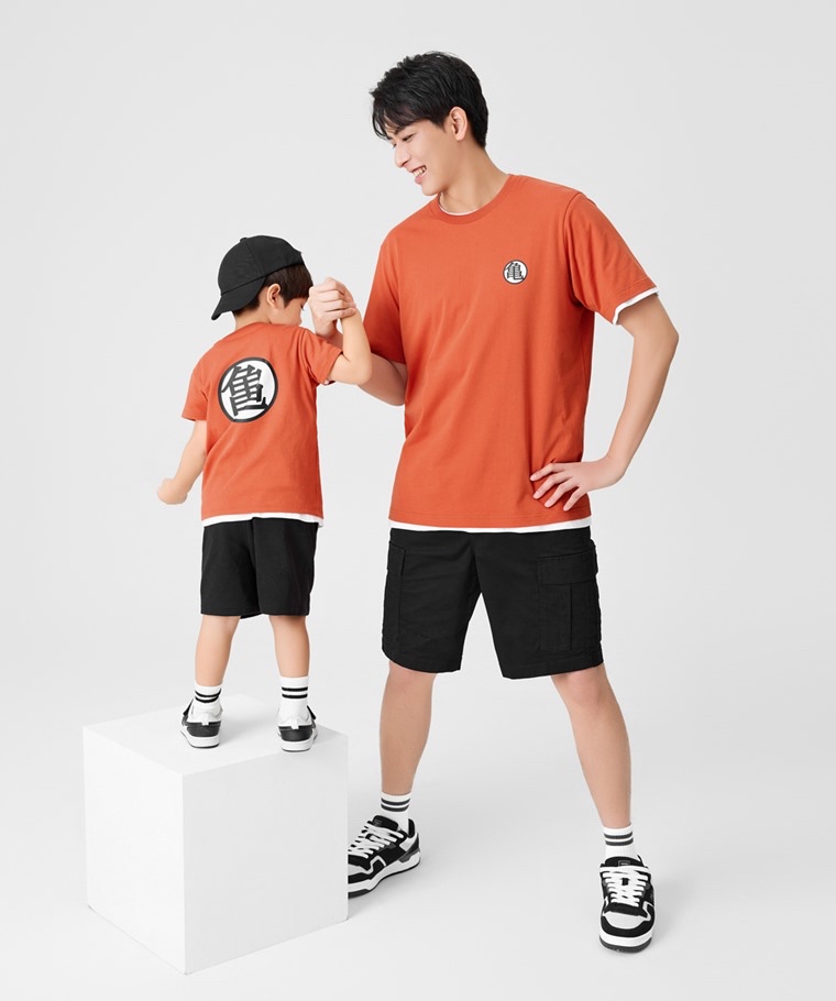 💚預訂 台灣直送💚七龍珠Z兩色前後印花成人男裝親子款純棉短袖T恤