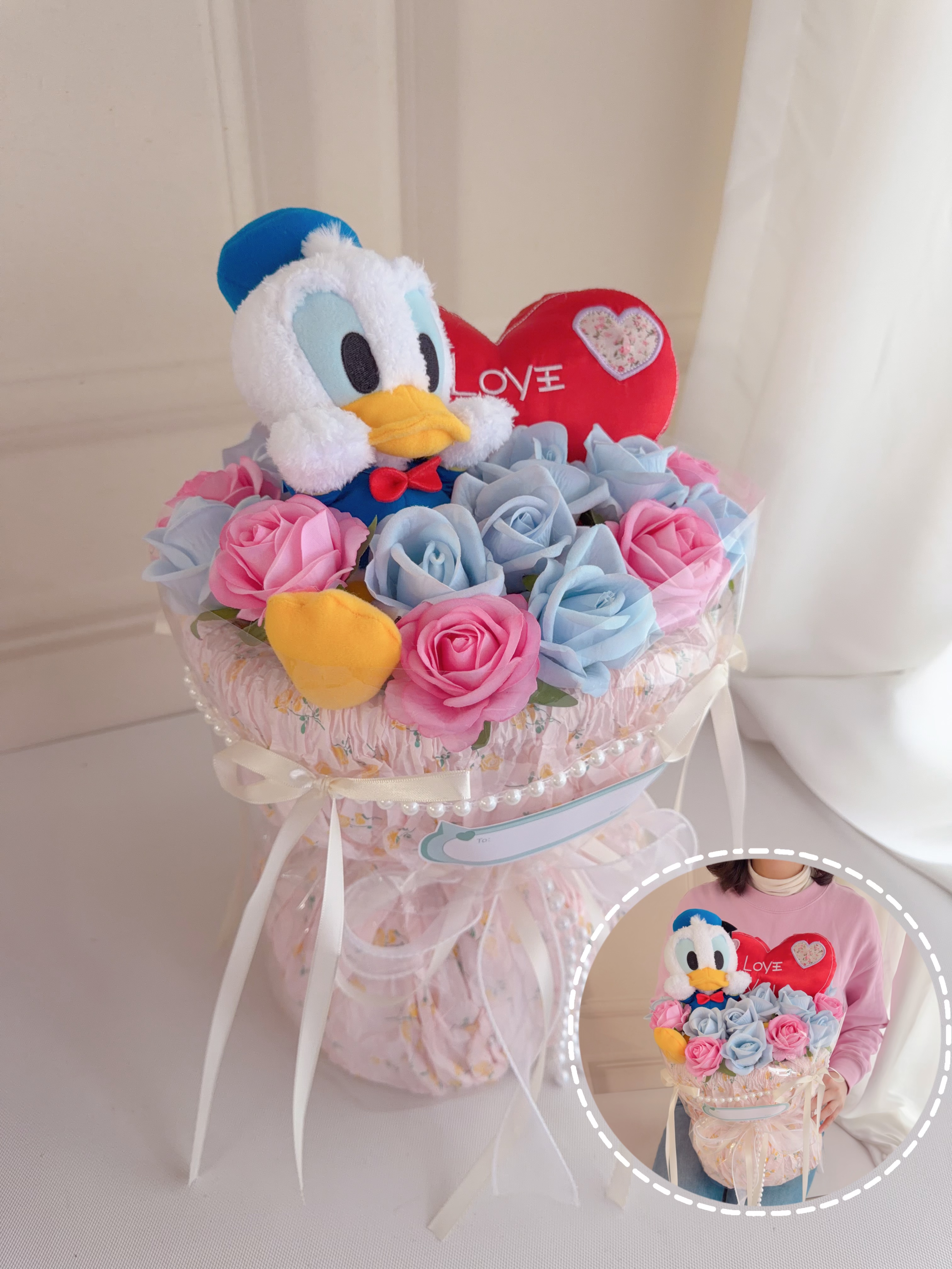 (現貨)唐老鴨公仔花