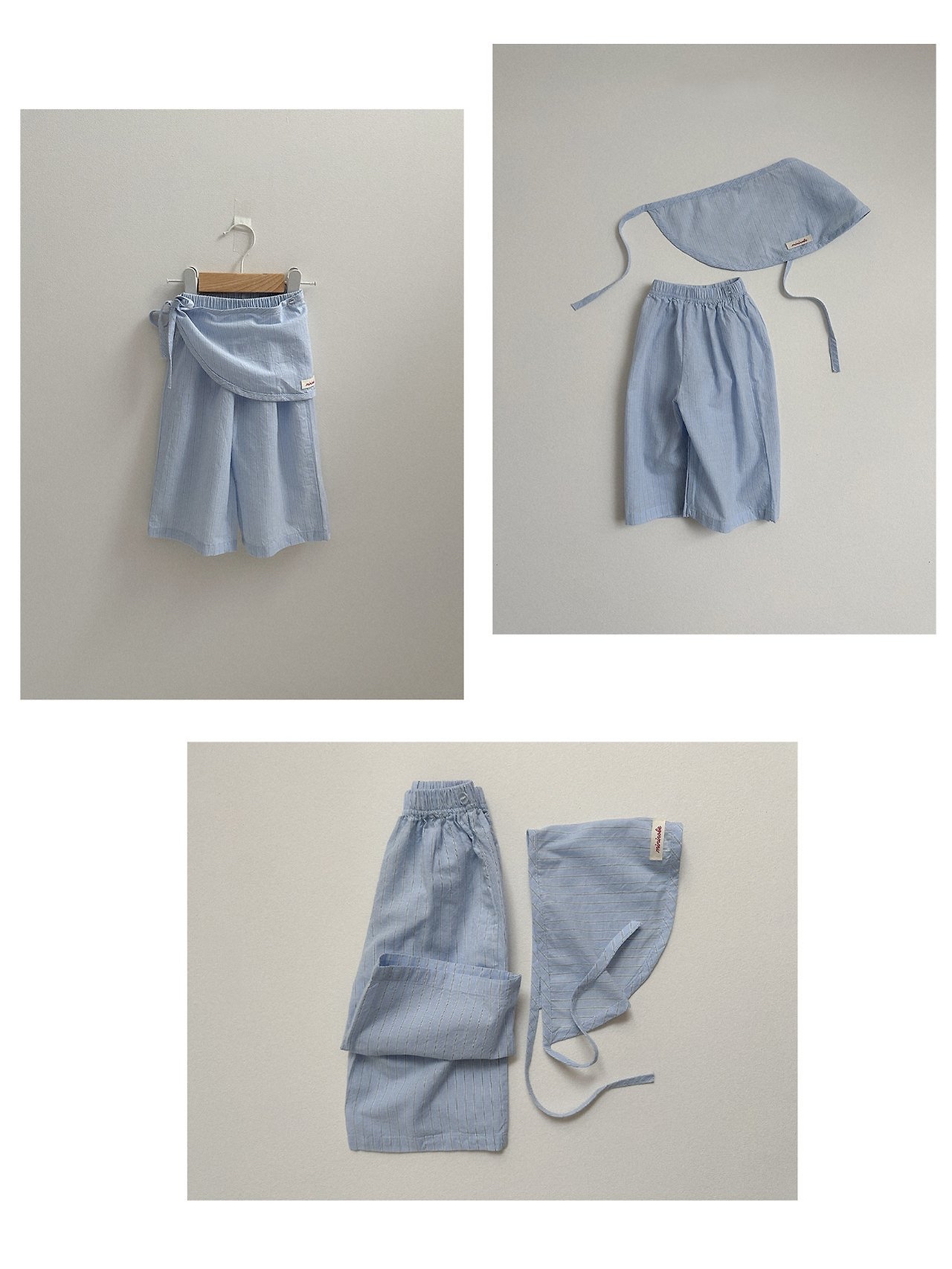 Minirobe | stripe pants (Mint/Blue)