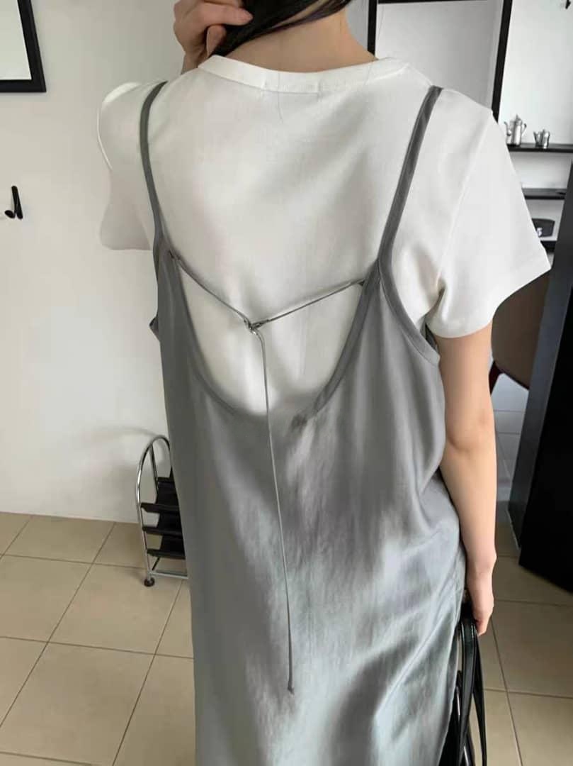 Minimalist Silky Camisole Long Top‖ 简约丝感吊带长版上衣 KR02622203