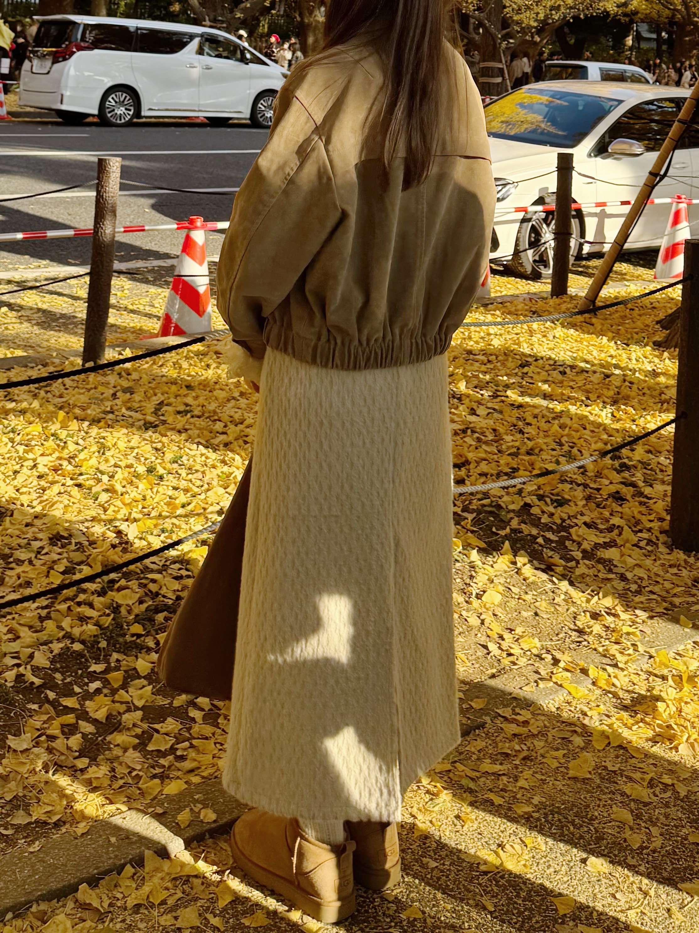 仙氣紋理感絨毛長裙