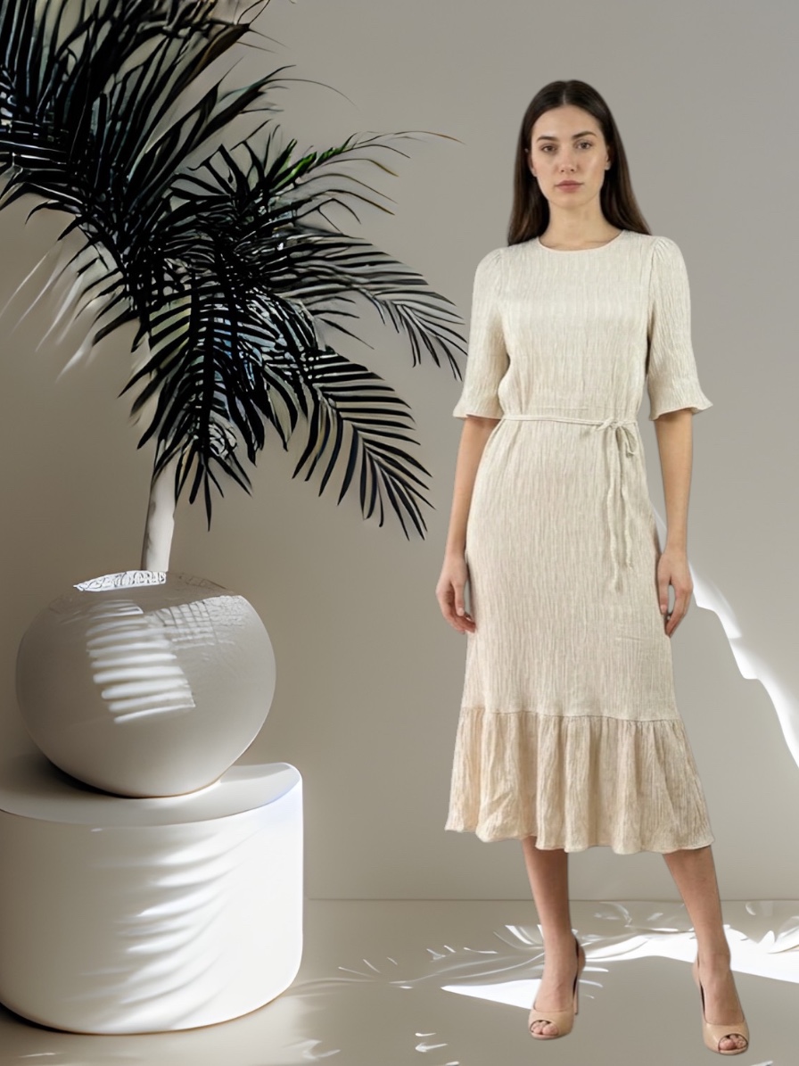 W80030 - Crinkle Serenity Dress