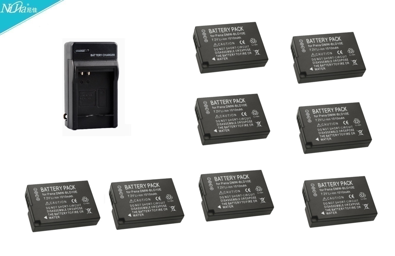 Nijia DMW-BLD10, DMW-BLD10E, DMW-BLD10PP Lithium-Ion Battery Pack With AC Travel Charger For Panasonic Cameras 代用鋰電池 
