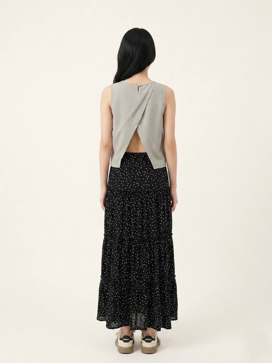 W6031 - Tiered Maxi Skirt