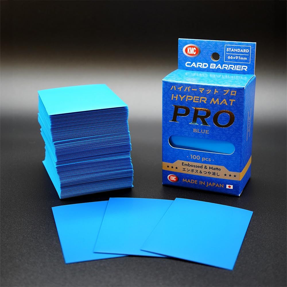 Hyper MAT Pro Black – 100 Sleeves – KMC Blue