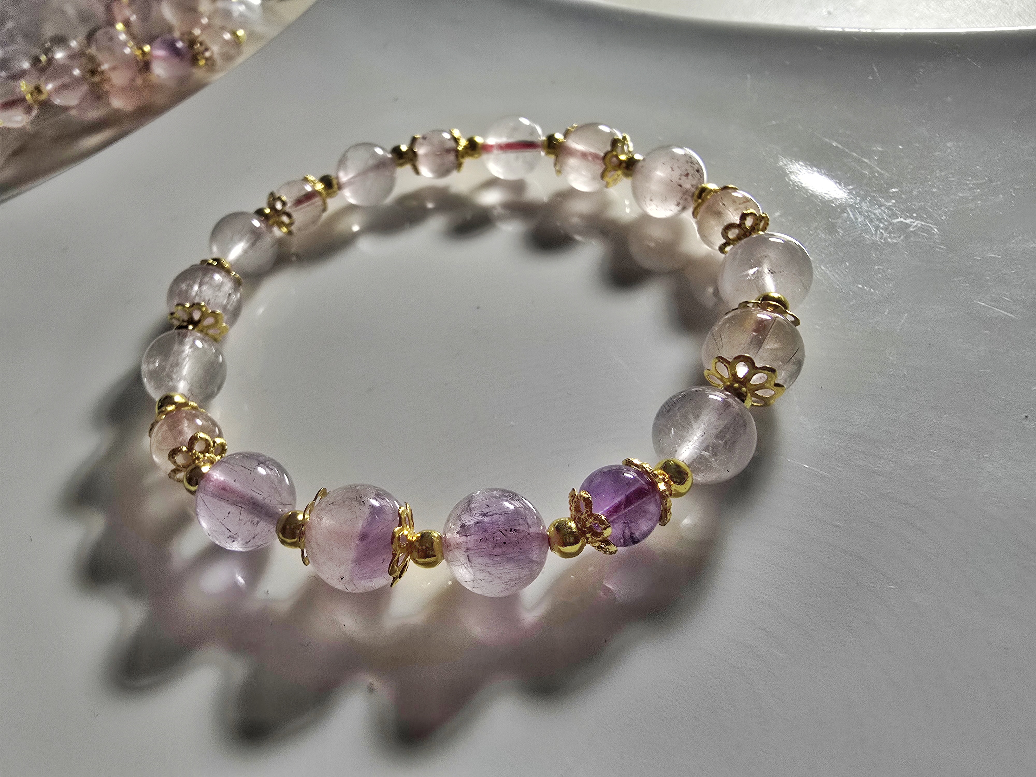 DIY0126-2 天然Super7 設計款手鍊