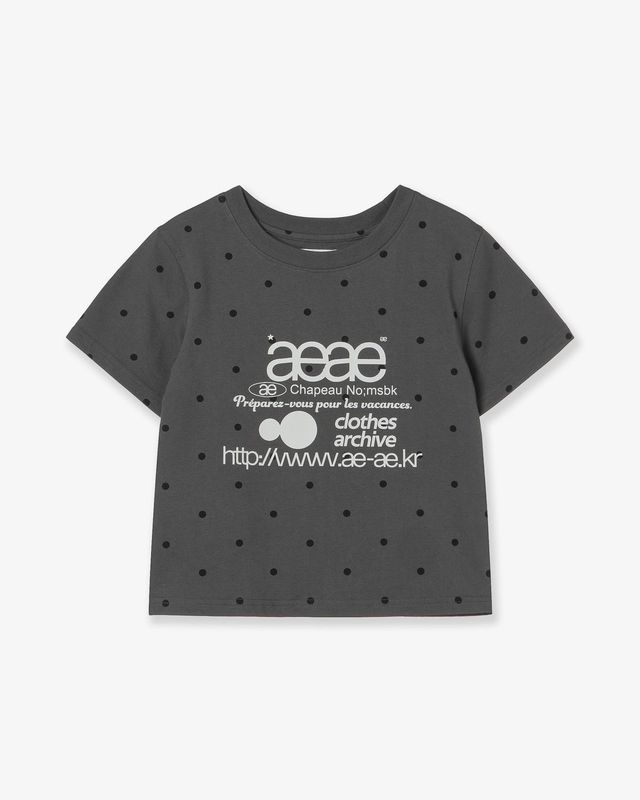 AEAE☆WEB LOGO CROP TSHIRTS PIGMENT BLACK WEB LOGO CROP T-SHIRTS [PIGMENT BLACK] - 감도 깊은 취향