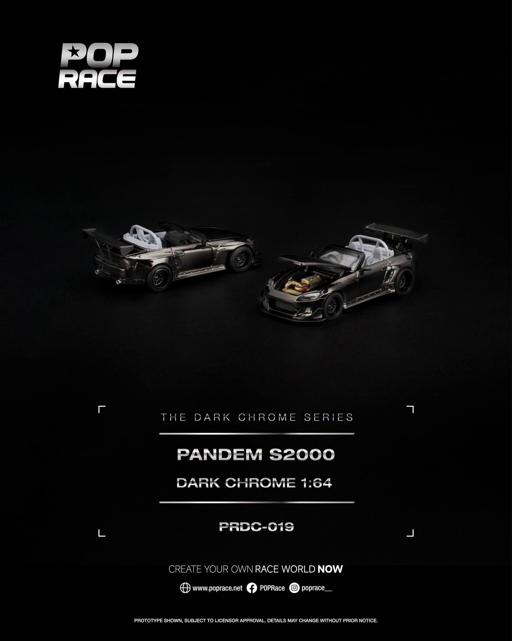 (預訂 Pre Order) POPRACE ( PRDC019 ) PANDEM S2000 DARK CHROME