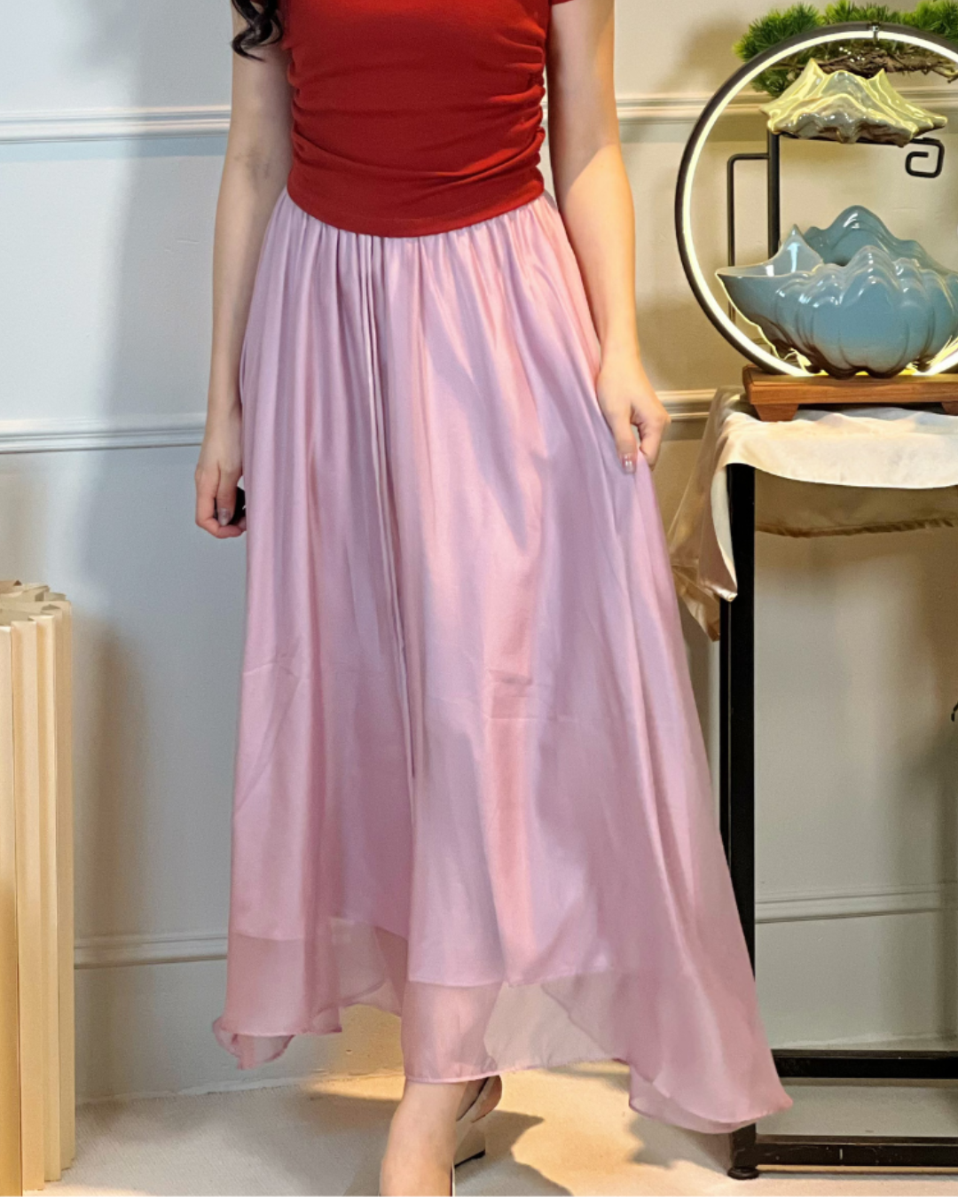 5103 Natividad Mesh A Line Skirt 