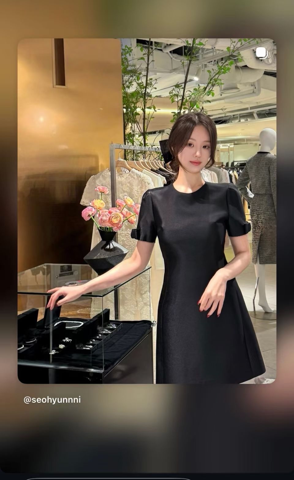 Elegant silky ribbon dress