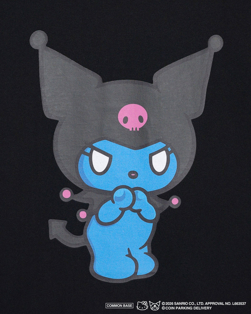 COIN PARKING DELIVERY × SANRIO CHARACTERS PRINT S/S TEE CPDSC-KU01 BLACK(SIZE:S-M)