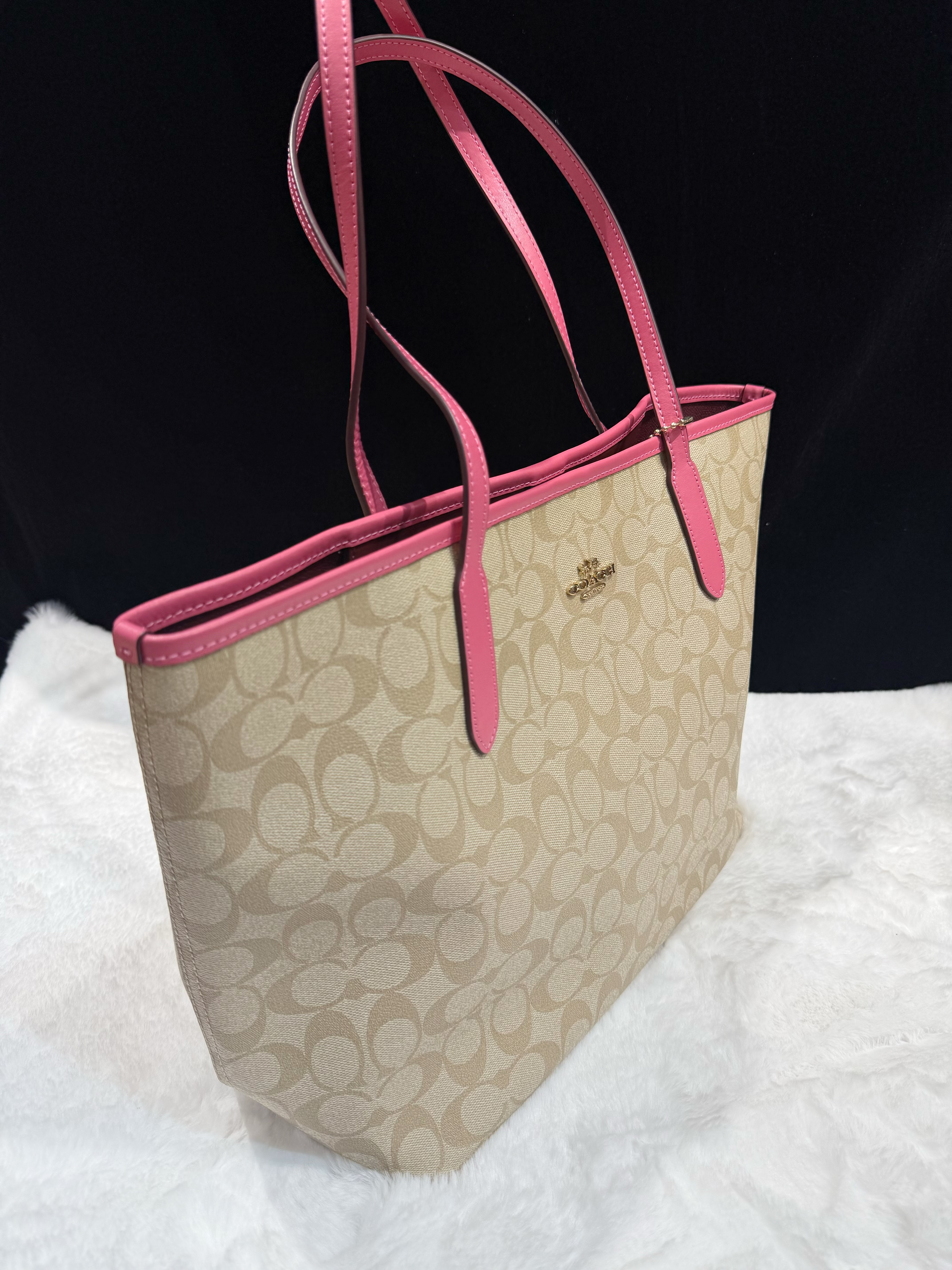 Coach City tote white/m/fuxia