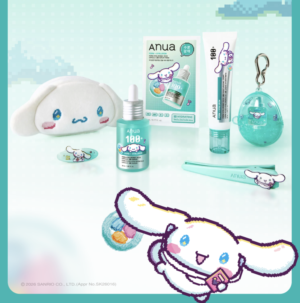 韓國Anua X SANRIO 乘聯 PDRN玻尿酸膠囊 保濕面霜 60ml +60ml +送玉貴狗髮夾｜PDRN Hyaluronic Acid 100 Moisturizing Cream