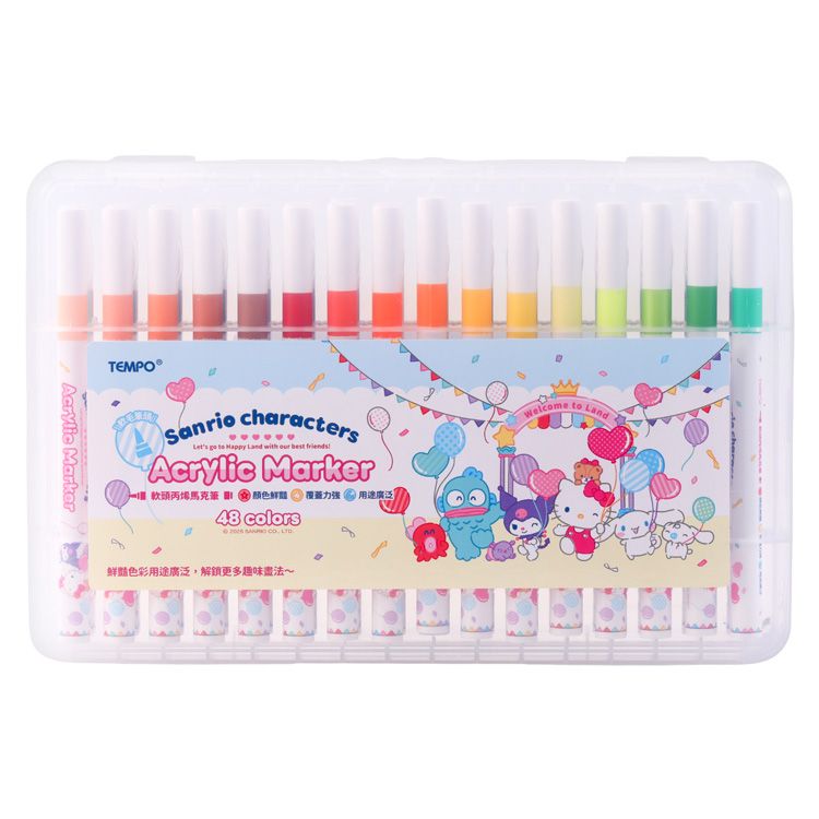 【台灣】SANRIO 單頭馬克筆（36色）