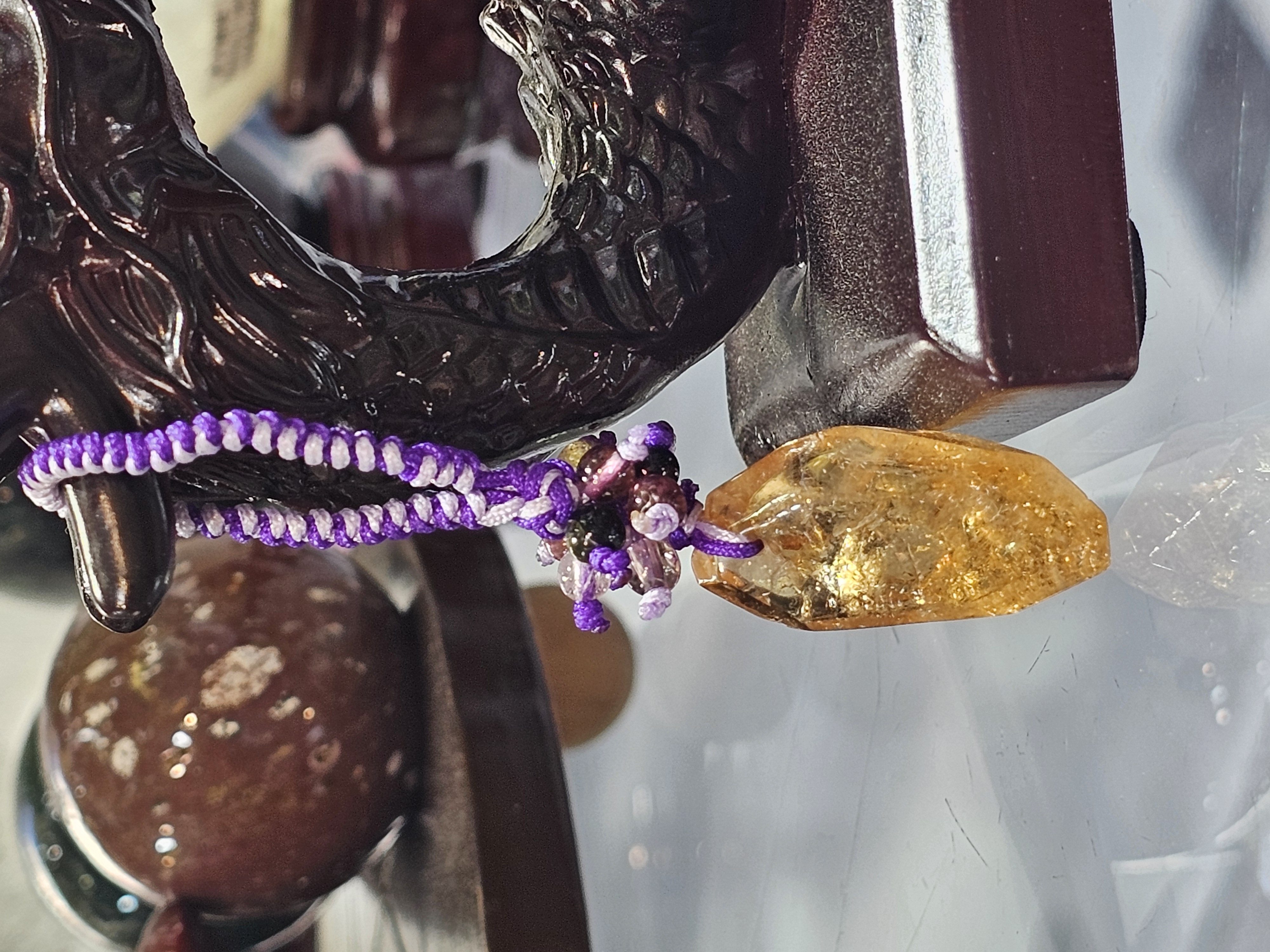 黃水晶原石吊飾