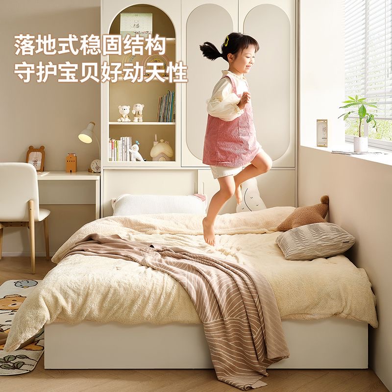 無床頭榻榻米一體兒童床 衣櫃床褥儲物收納櫃 次睡房傢俬 bed