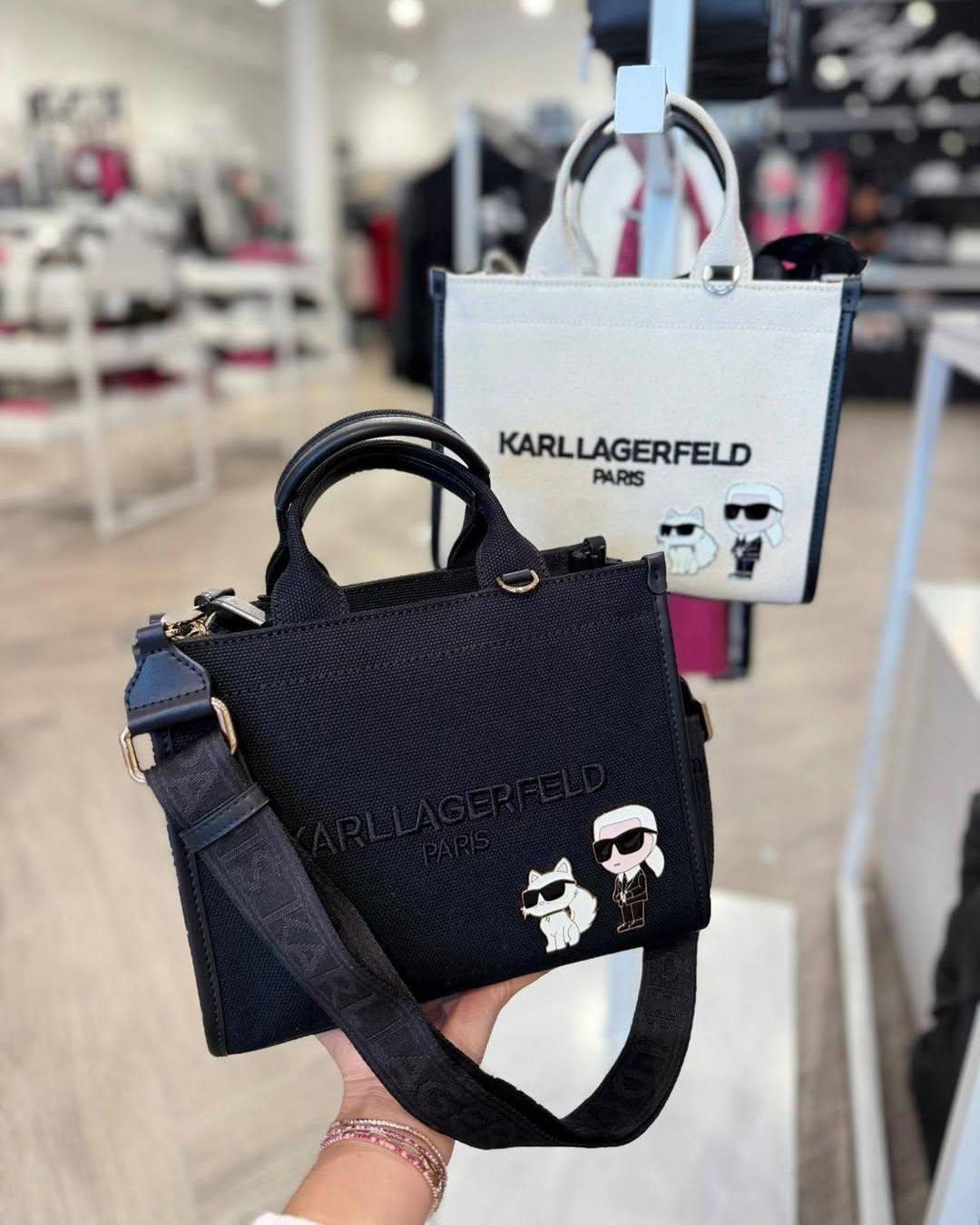 香港現貨Karl Lagerfeld Paris 帆布手提包黑色