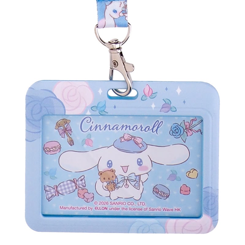 Cinnamoroll Plastic Card Holder w/ Neck Strap 証件套連頸繩 (橫向)
