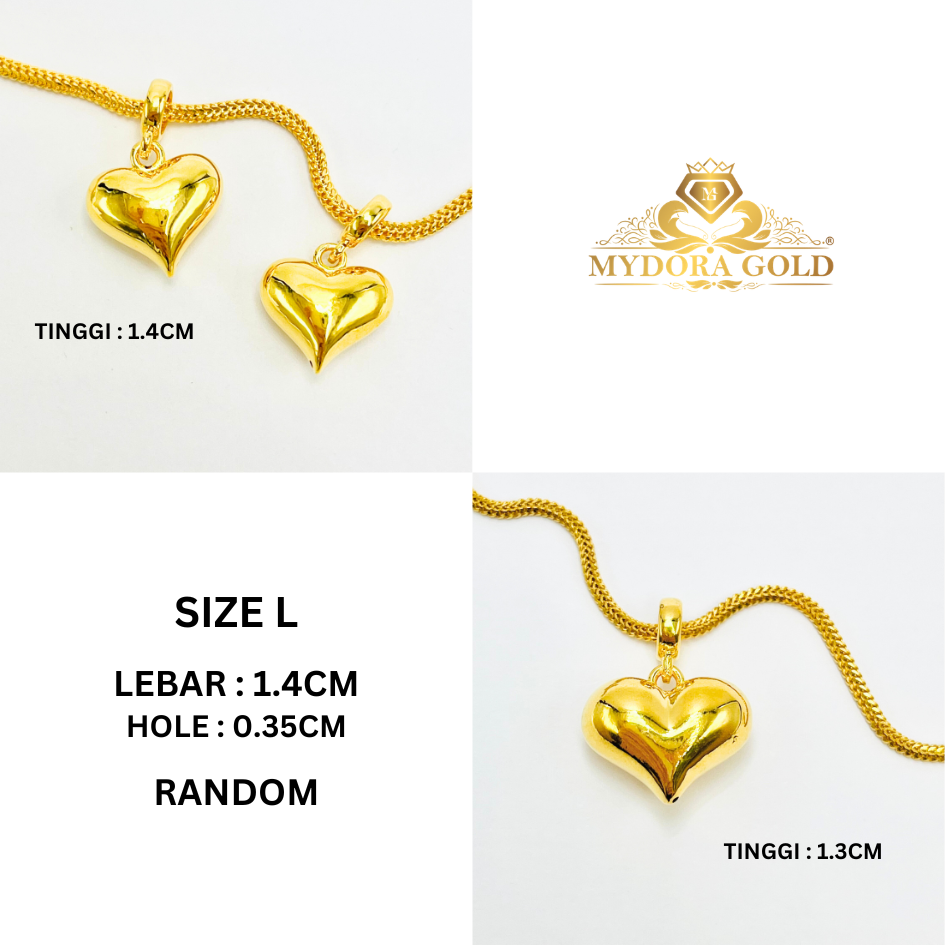 MYDORA Charm Love Gemuk Full Gold (5G) l EMAS 916/22K