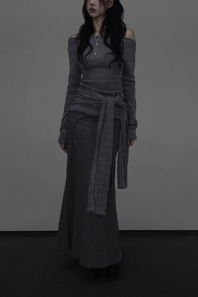 Off-Shoulder Tie-Waist Top